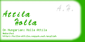 attila holla business card